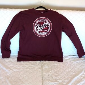 Fender Corona California Womans L Pull-Over Sweatshirt Maroon.
